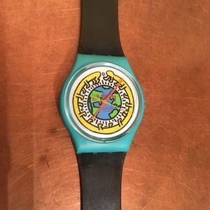 🌲VINTAGE KEITH HARING Milles Pattes Swatch Wat…
